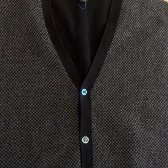 Tasso Ella Men’s Vintage Cashmere Vest XL Brown Tan Subtle Print Classic - Picture 2 of 6